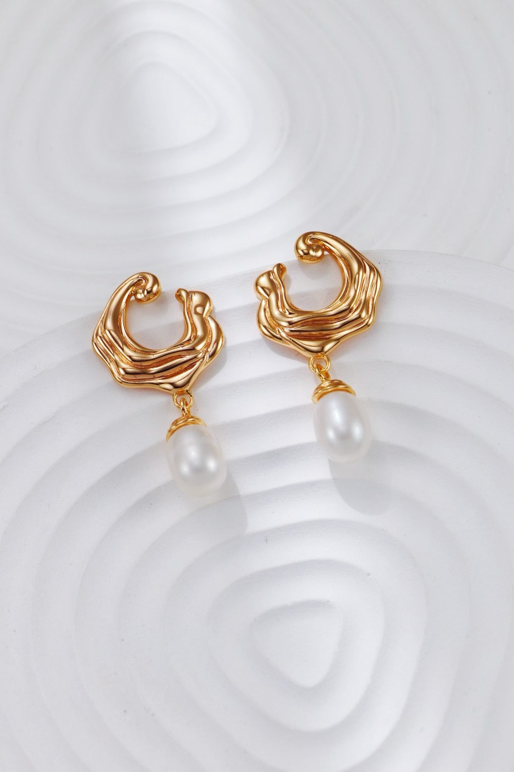 Wave Pearl Earrings