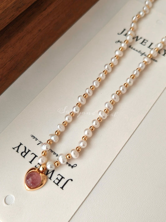 Strawberry Quartz Necklace